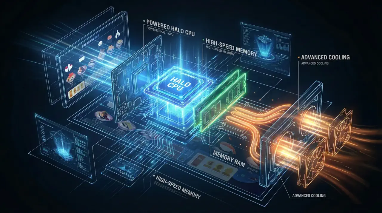 Technical diagram of Halo internal components